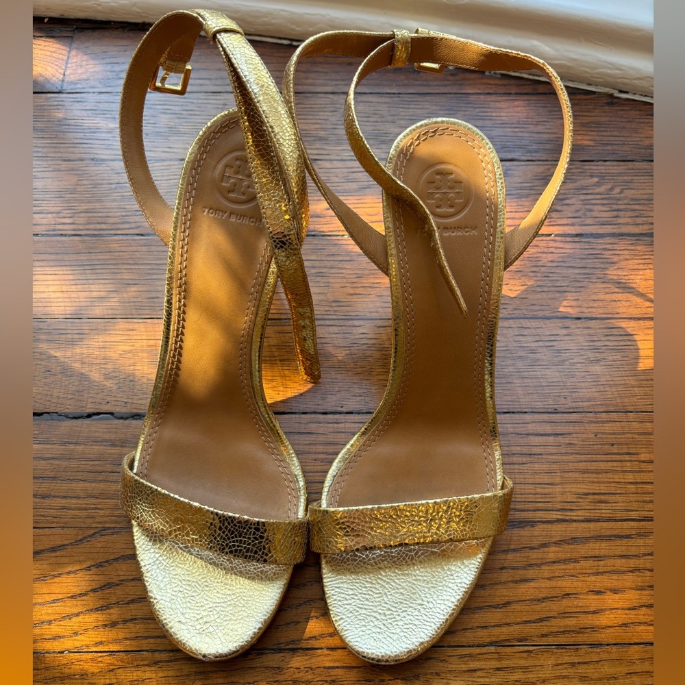 Tory Burch Elana Strappy Heel Sandals  – Size 9M